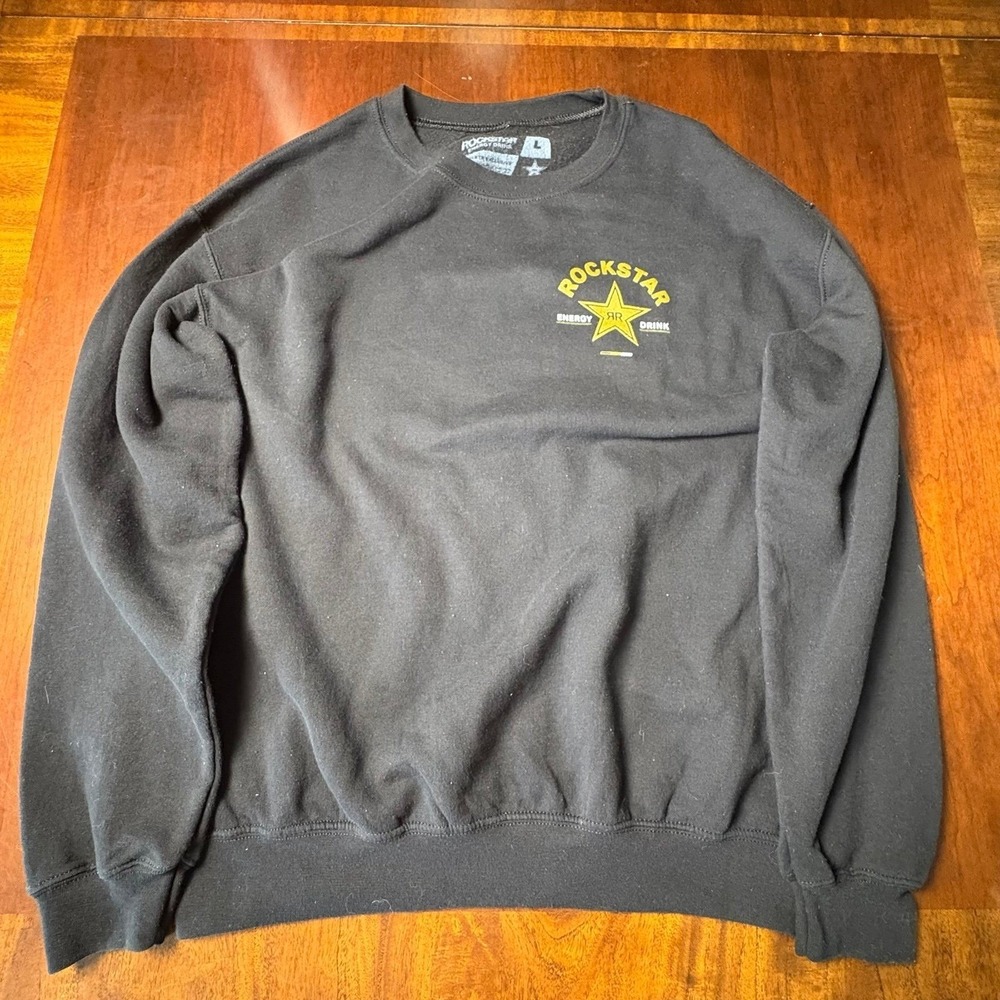 Rockstar Energy Drink Logo Crewneck Sweatshirt Large
